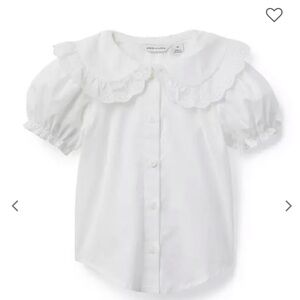 Janie and Jack White Blouse with Lace Collar